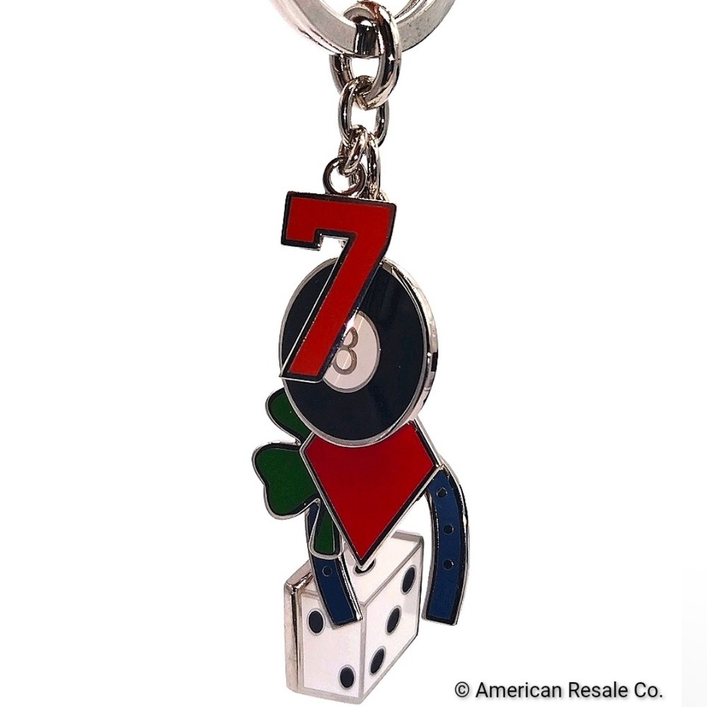 COACH Vintage Lucky Charms Enamel Keychain Fob Multi Purse Charm Unisex - Picture 3 of 7